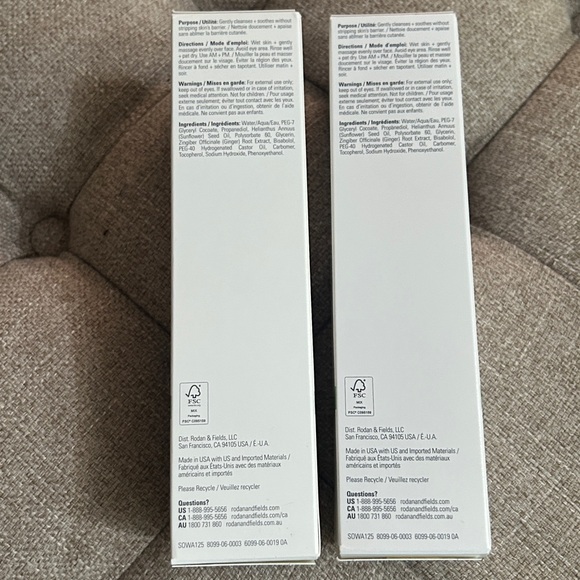 Set of 2 - Rodan + Fields Soothe Step 1 Calming Gel Cleanser sealed new in box! - Picture 3 of 6
